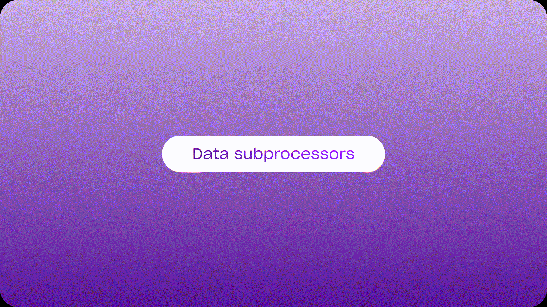 Data subprocessors - Good Tape